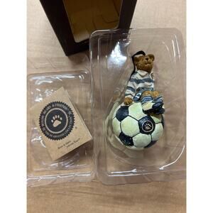 Boyds Pendleton Beary Best Ornaments Bears and Friends Ornament Soccer Ball